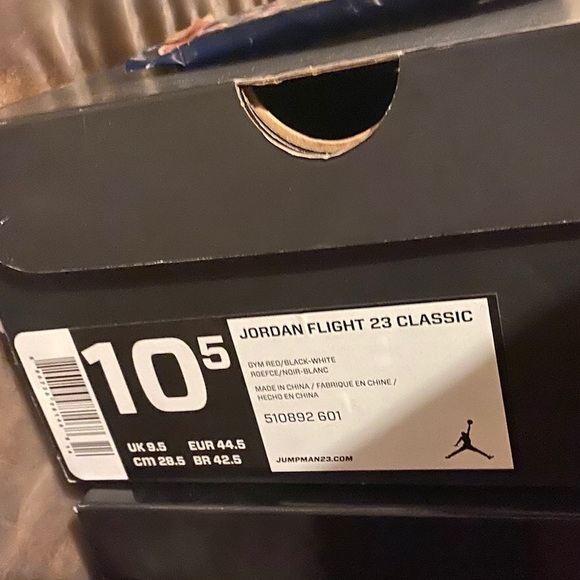 Brand New Jordan Flight 23 Classic Gym Red/Black - Picture 2 of 2